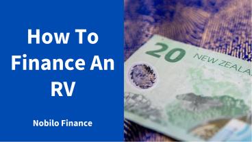 How to Finance an RV