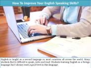 How To Improve Your English Speaking Skills