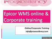 Epicor online certification