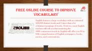 Free online Course to improve Vocabulary