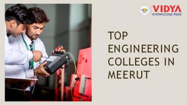 Top 5 engineering colleges in Meerut | Best b tech college in UP