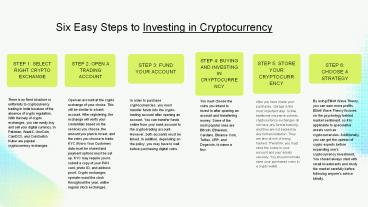 Six Easy Steps to Investing in Cryptocurrency