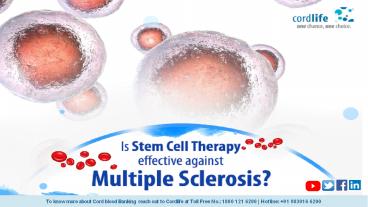 Is Stem Cell Therapy Effective Against Multiple Sclerosis?