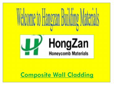 Composite Wall Cladding