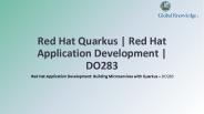 Red Hat Quarkus | Red Hat Application Development | DO283
