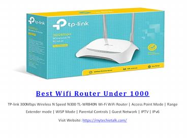 top-rated 10 best wifi routers under 1000 in India