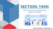 What is the rate of TDS on cash withdraw form Bank or Post office