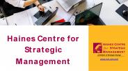 What is Strategic management process- Haines Center