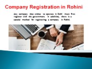 Company Registration in Rohini
