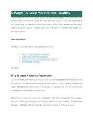 5 Ways To Keep Your Gums Healthy