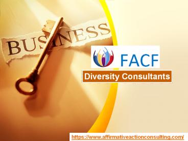 Hire your diversity consultants today