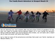 The family beach adventure in Newport Beach CA