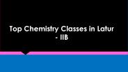 Top Chemistry Classes in Latur