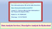Data Analysis Services | Descriptive Analysis In Hyderabad