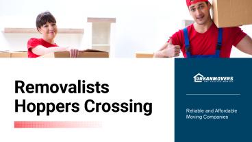 Removalists Hoppers Crossing - Urban Movers