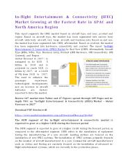 IFEC Market Growing at the Fastest Rate in APAC and North America Region