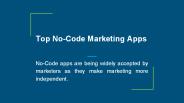 Top No-Code Marketing Apps