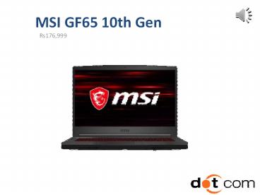 MSI GF65 10th Gen on Cheap rates Online