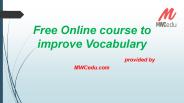 Free online Course to improve Vocabulary (1)