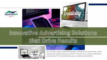 Innovative Advertising Solutions that Drive Results