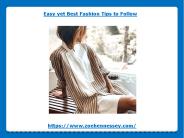 Easy yet Best Fashion Tips to Follow