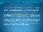 Jobs And Responsibility Of A Funeral Director