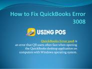 Fix QuickBooks Error Code 3008