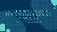 STEPS INVOLVED IN THE DECISION-MAKING PROCESS