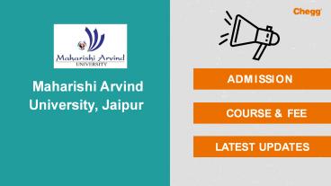 Maharishi Arvind University