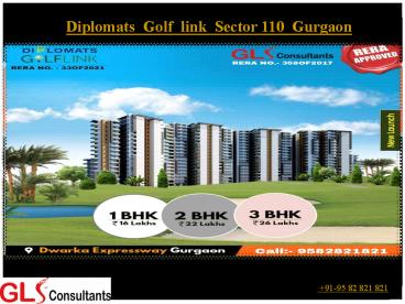 Diplomats golf link sector 110 Gurgaon