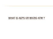 What is AEPS or Micro ATM