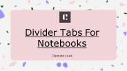 Divider Tabs for Notebook - Clipmatic