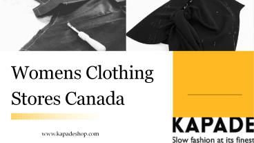 Womens Clothing Stores in Canada at Affordable price