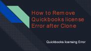 How to Fix QuickBooks License Error After Clone