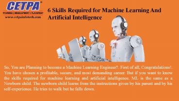 6 Skills Required for Machine Learning And Artificial Intelligence