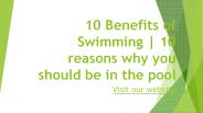 10 Benefits of Swimming