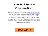 How Do I Prevent Condensation?