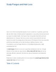 Scalp Fungus and Hair Loss