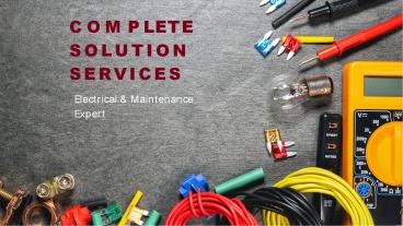 Electrical Maintenance Sheffield