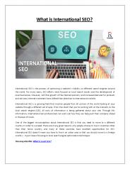 What is International SEO? PowerPoint PPT Presentation