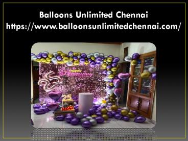 Birthday decoration in chennai