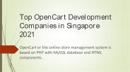 Top OpenCart Development Companies in Singapore 2021