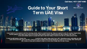 Guide to Your Short Term UAE Visa