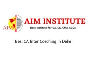 Which is the best ca intermediate classes in delhi?