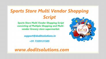 Best Readymade Sports Store Multi Vendor Script