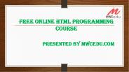 free online HTML Programming Course (4)
