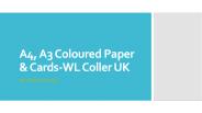 A4,A3 Coloured Paper & Cards-WL Coller