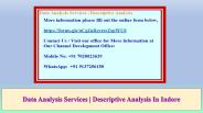 Data Analysis Services | Descriptive Analysis In Indore