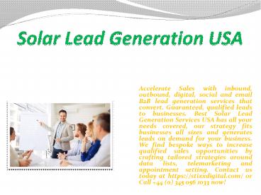Solar Lead Generation USA