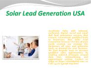 Solar Lead Generation USA